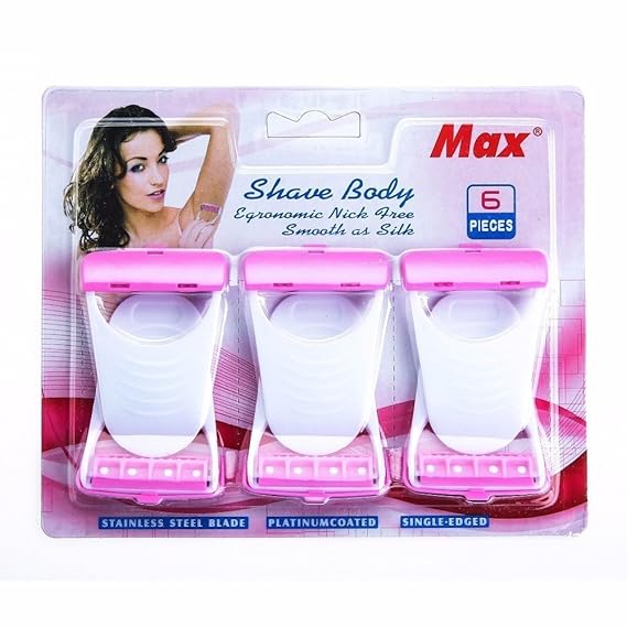 Max Body Shaver Razor Pack of 12 Pieces (02 packet)