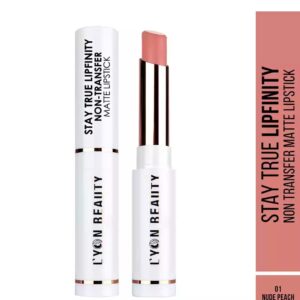 Lyon Beauty Stay True Lipfinity Non Transfer Matte Lipstick - Nude Peach 01